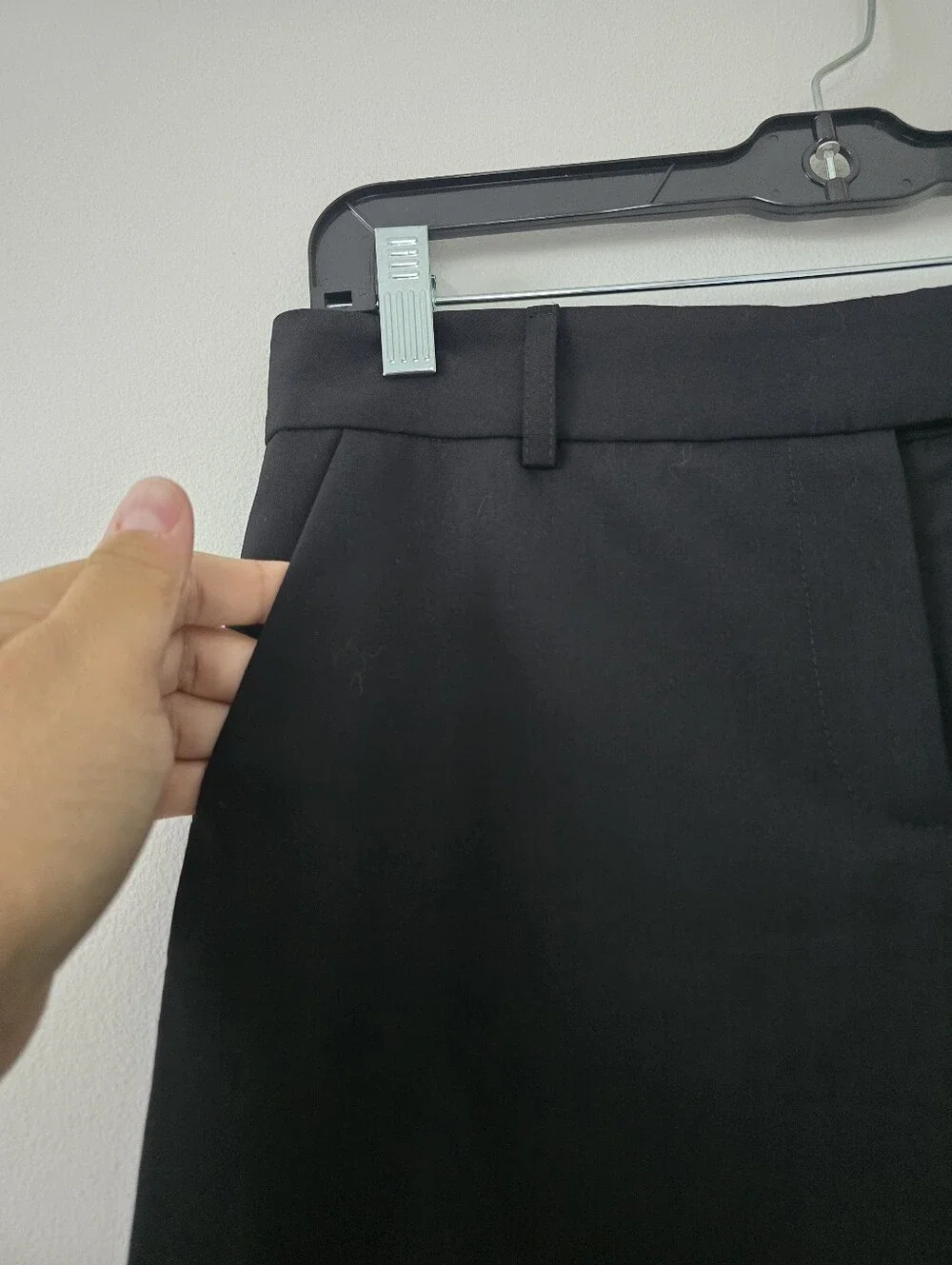 Veronica Beard Renzo Clean Waistband Pant Black Cropped Slim Leg Wool Pant Sz  2